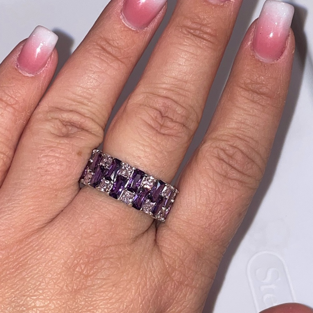 Pink and purple infinity ring - Picture 4 of 7